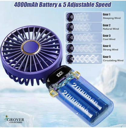 Portable Mini Fan USB Rechargeable Mini Air Cooler Hand Held Small Fan