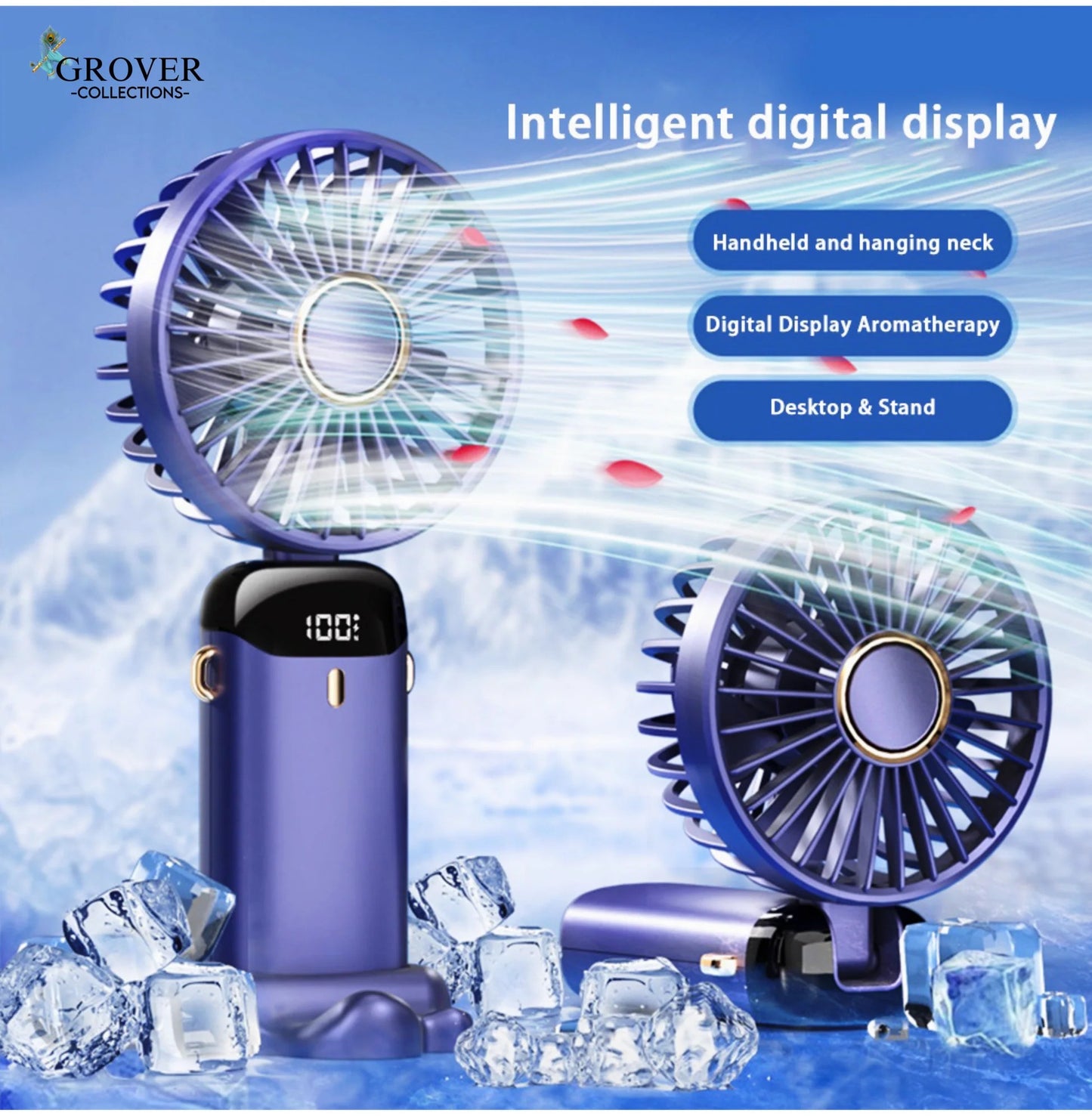 Portable Mini Fan USB Rechargeable Mini Air Cooler Hand Held Small Fan